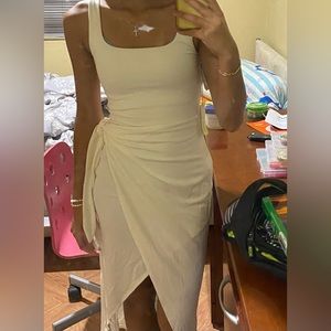 Aritzia White Saturn Midi Dress